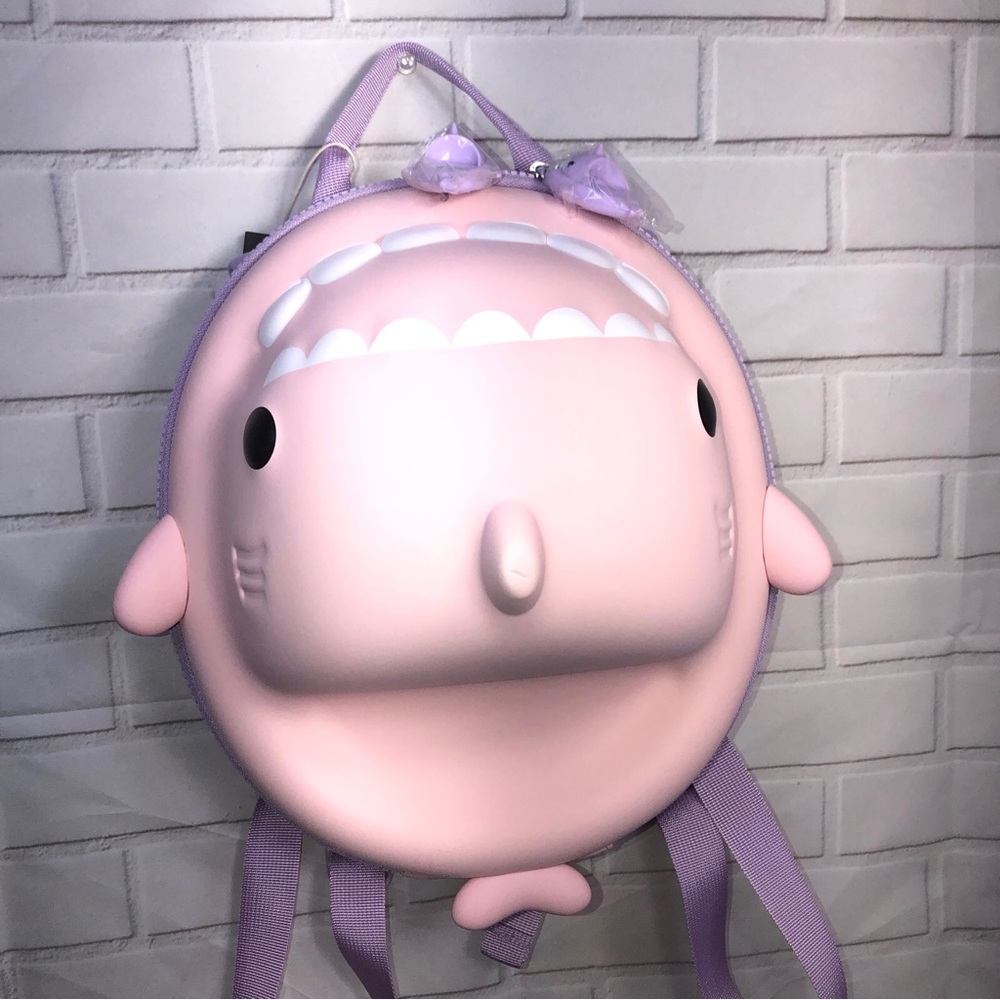 Maison Misfits  Waterproof Backpack  3D Diseñó De Tiburón Girls Backpack NEW 15”